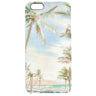 Funda Transparente Para iPhone 6 Plus PixDezines Hawaii/Vintage/Beach/Blue Sky