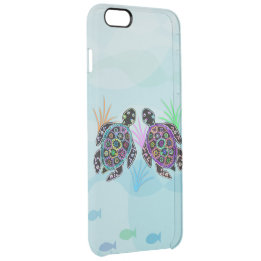 Funda Transparente Para iPhone 6 Plus Resplandor de la tortuga de mar