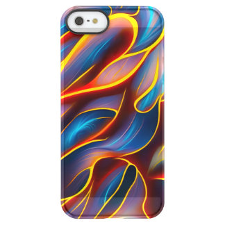 Funda Permafrost® Para iPhone SE/5/5s Resumen de flamencos rojos Swirl Blue
