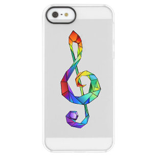 Funda Permafrost® Para iPhone SE/5/5s Tecla musical arcoiris tremendo clef