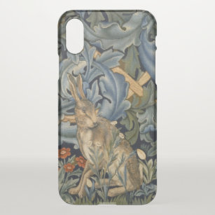 Funda Para iPhone XS William Morris Forest Rabbit Floral Art Nouveau