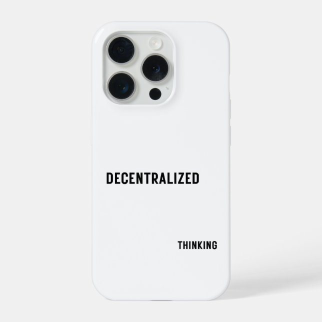 Funda Para iPhone Decentralized Thinking Phone Case for Minimalist  (Reverso )