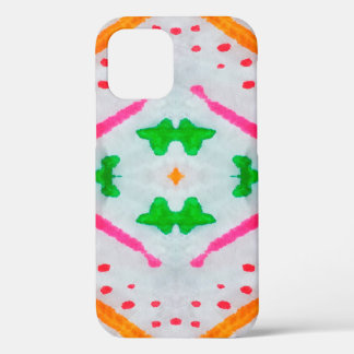 Funda Para iPhone 12 Decoración De Aquarelle Boho. Pilar azul Boho. Aqu