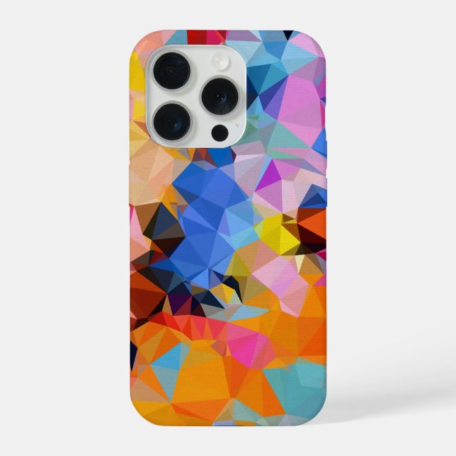 Funda Para iPhone Decoración de pared abstracta fractal geométrica (Reverso )