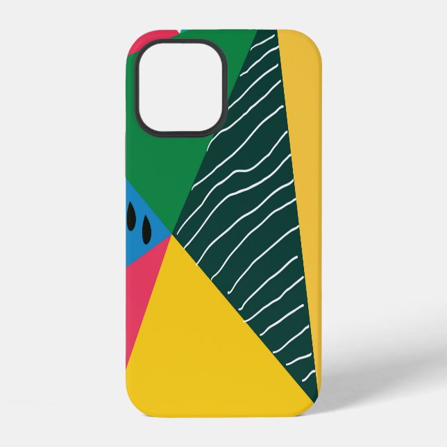 Funda Para iPhone Decoración geométrica vintage abstracta triangular (Reverso )