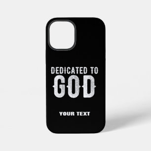 FUNDA PARA iPhone 12 MINI DEDICADO A DIOS TEXTO BLANCO PERSONALIZABLE GENIAL
