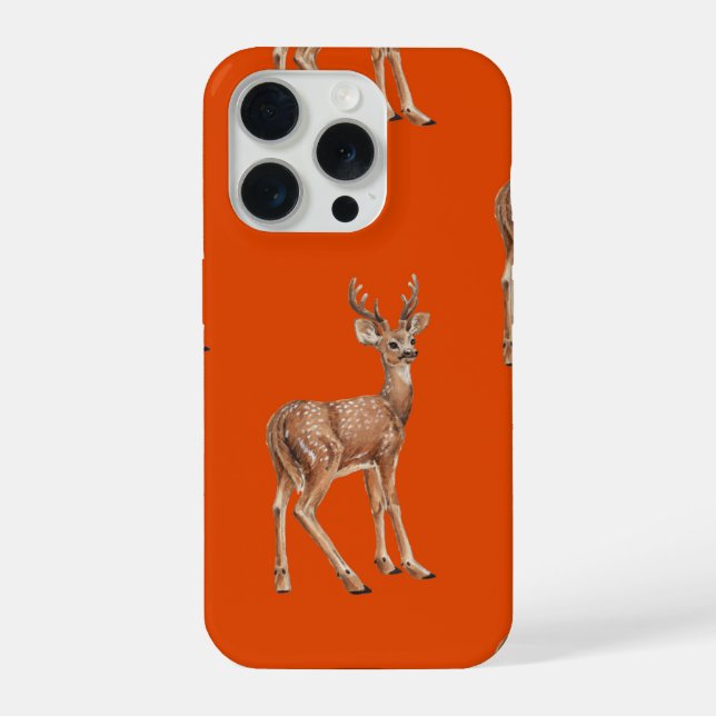 Funda Para iPhone Deer en rojo (Reverso )