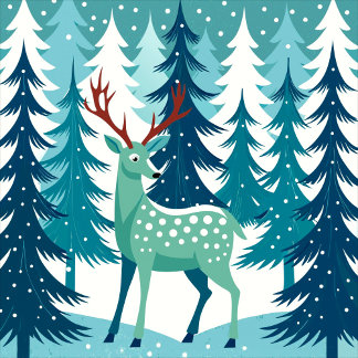 Funda Para iPhone 16 Pro Deer Illustration Phone Case