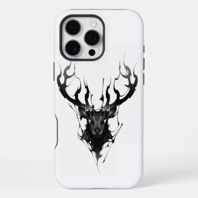 Funda Para iPhone Deer negro para tu iphone 16Pro Max (Reverso )