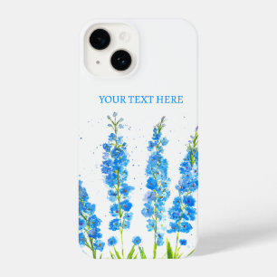 Funda Para iPhone 14 Definador azul acuarela floral elegante rústico