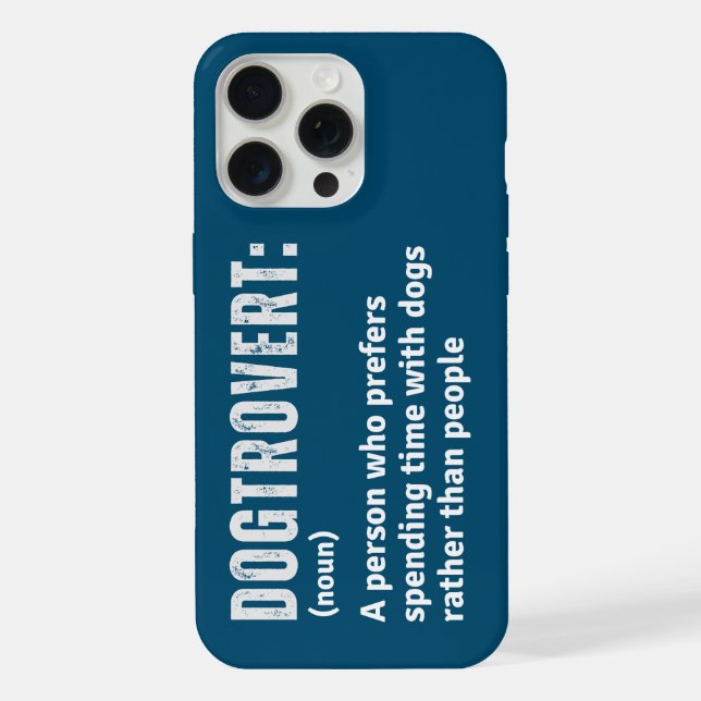 Funda Para iPhone Definición de Dogtrovert Introvertidos Divertidos  (Reverso )
