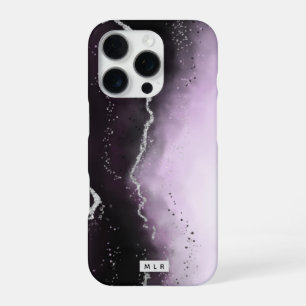 Funda Para iPhone 16 Pro Degradado púrpura ombre temperamental monograma de