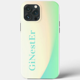 Funda Para iPhone 13 Pro Max Degradado Tropical Verde Amarillo Negocios