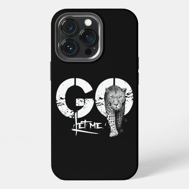 Funda Para iPhone Déjame ir a Leopard black (Reverso )