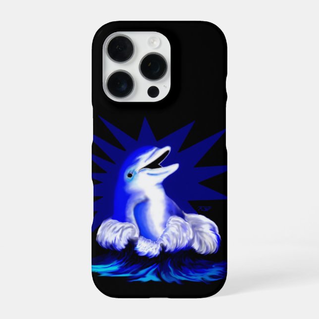 Funda Para iPhone Delfín sonriente (Reverso)