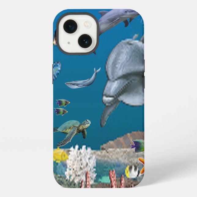 Funda Para iPhone Delfines  (Reverso )
