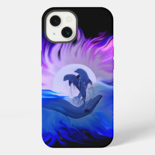 Delfines a la luz de la luna