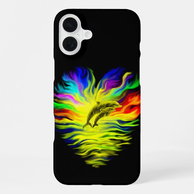 Funda Para iPhone Delfines al sol (Reverso )