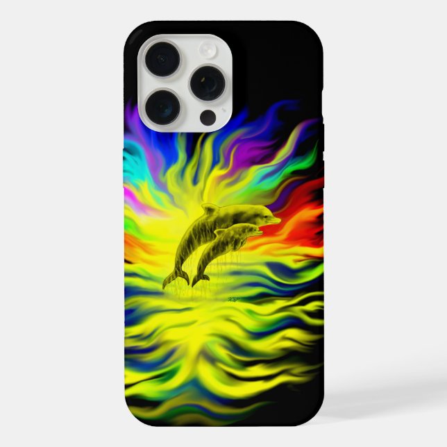 Funda Para iPhone Delfines al sol (Reverso )