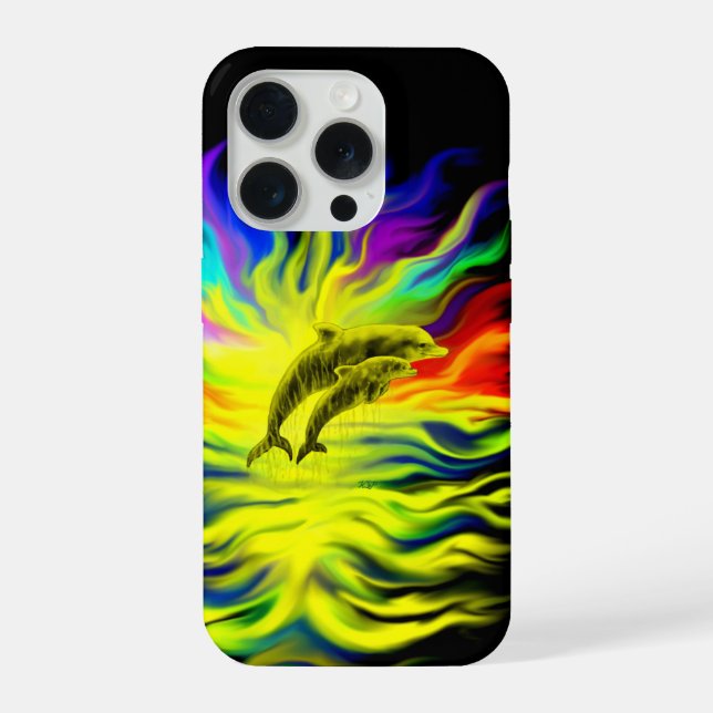 Funda Para iPhone Delfines al sol (Reverso )