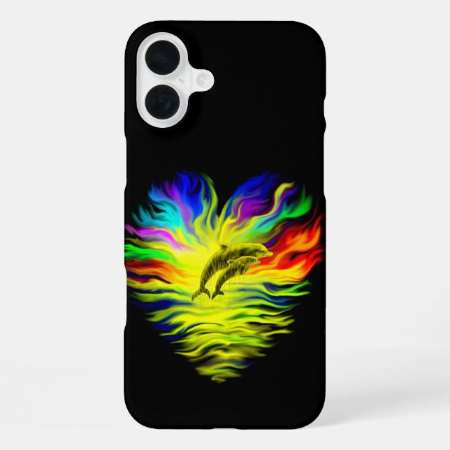 Funda Para iPhone Delfines al sol (Reverso )