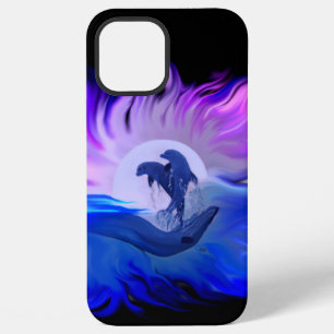 Funda Para iPhone 12 Pro Max Delfines en la luna