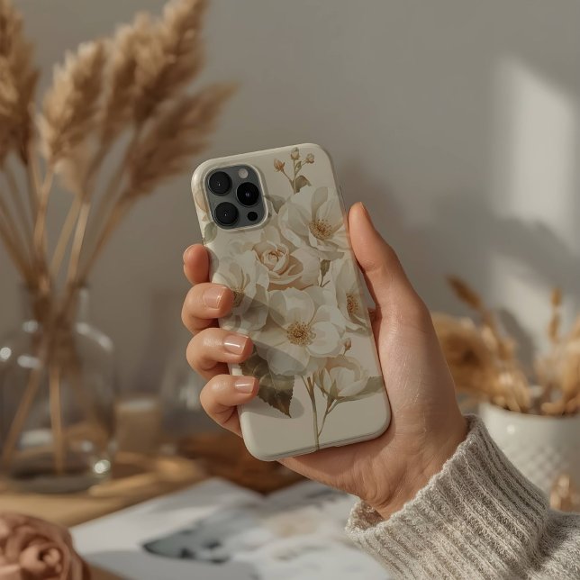 Funda Para iPhone Delicate Watercolor White Flowers Botanical (Subido por el creador)