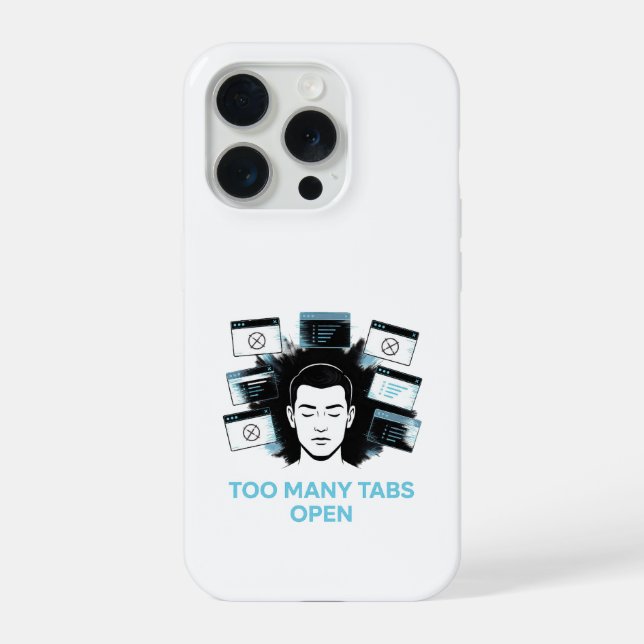 Funda Para iPhone Demasiadas pestañas abiertas (Reverso )