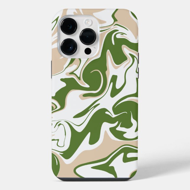 Funda Para iPhone Derrame - Blanco, Arena y Verde Palma (Reverso )