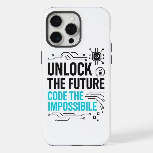 Funda Para iPhone Desbloquear el código imposible del futuro (Reverso )