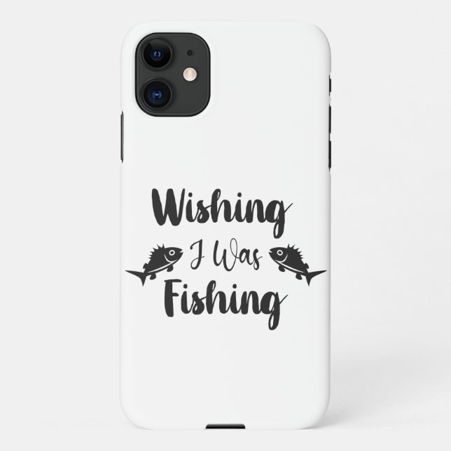 Funda Para iPhone Deseando que estuviera pescando una cita divertida (Reverso)
