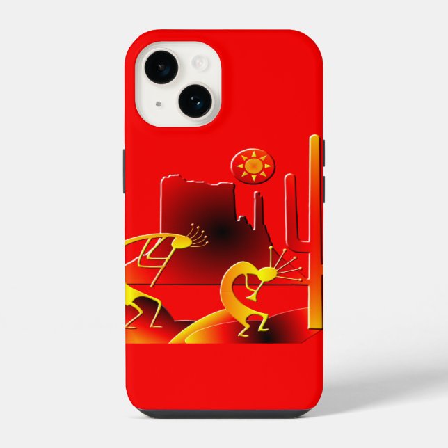 Funda Para iPhone Desert Kokopelli (Reverso )