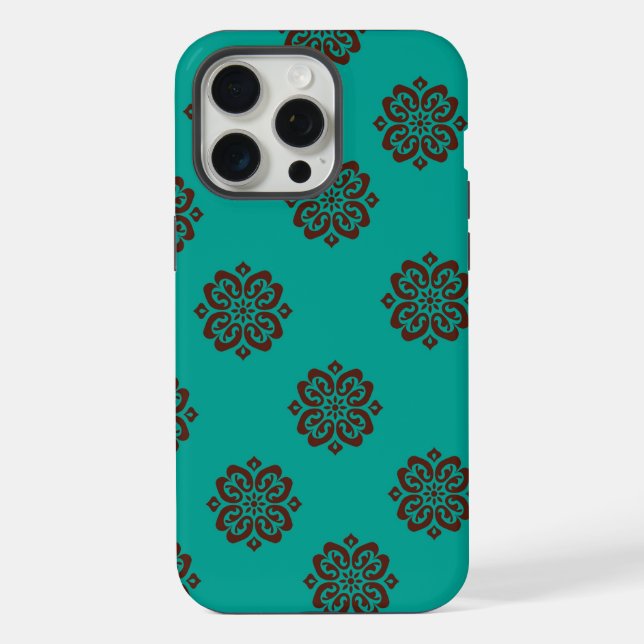 Funda Para iPhone "Desplazamientos de Crimson - Elegancia audaz" (Reverso )