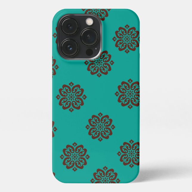 Funda Para iPhone "Desplazamientos de Crimson - Elegancia audaz" (Reverso)