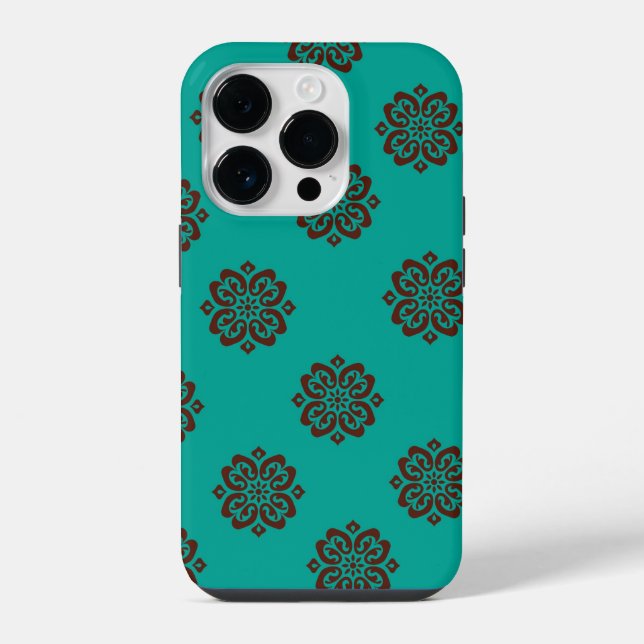 Funda Para iPhone "Desplazamientos de Crimson - Elegancia audaz" (Reverso )