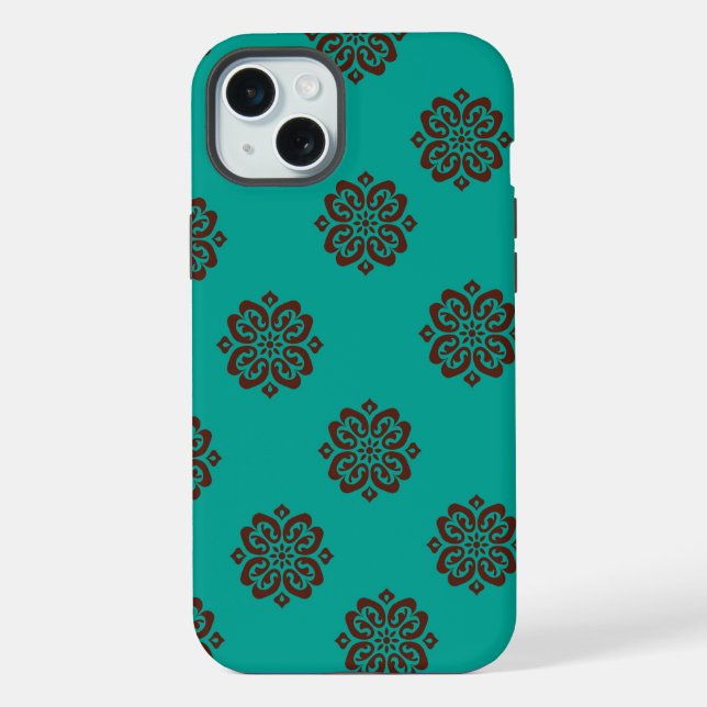 Funda Para iPhone "Desplazamientos de Crimson - Elegancia audaz" (Reverso )