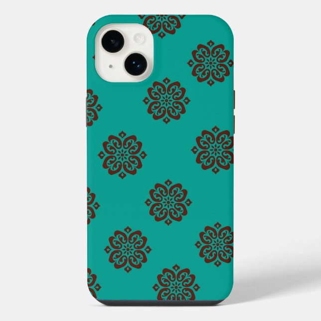 Funda Para iPhone "Desplazamientos de Crimson - Elegancia audaz" (Reverso)