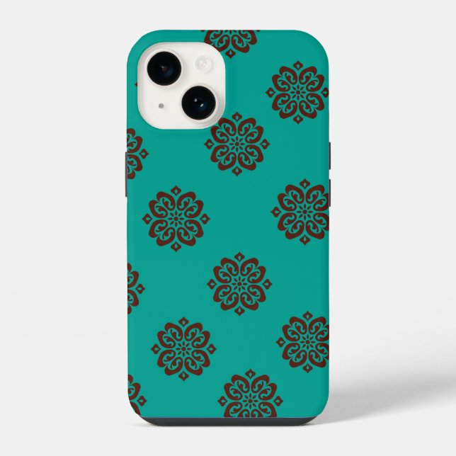 Funda Para iPhone "Desplazamientos de Crimson - Elegancia audaz" (Reverso )