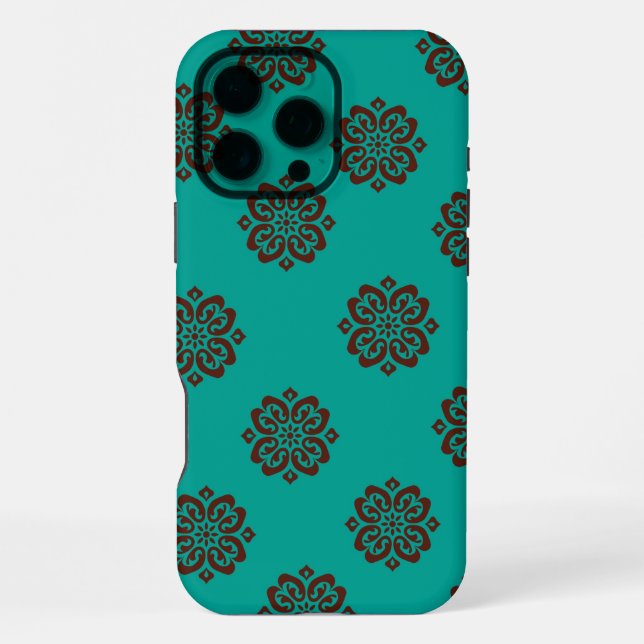 Funda Para iPhone "Desplazamientos de Crimson - Elegancia audaz" (Reverso )