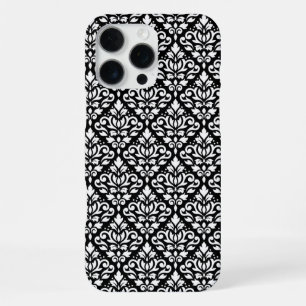 Funda Para iPhone 16 Pro Max Desplazar la máscara blanca sobre el patrón negro