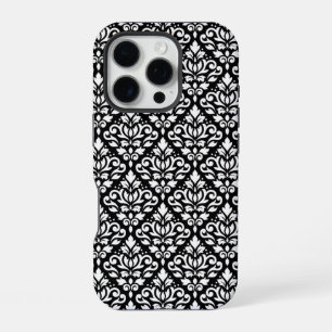 Funda Para iPhone 16 Pro Desplazar la máscara blanca sobre el patrón negro