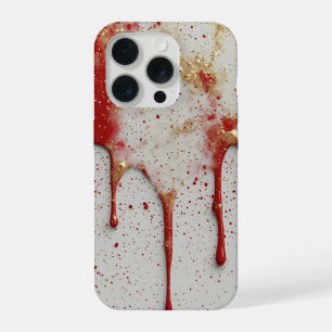 Destellos rojos y dorados que gotean