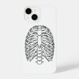 Funda Para iPhone 14 Detailed Rib Cage Anatomy Line Art