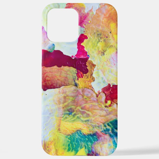 Funda Para iPhone Detalle de arte Cera de pintura abstracta - (Reverso )