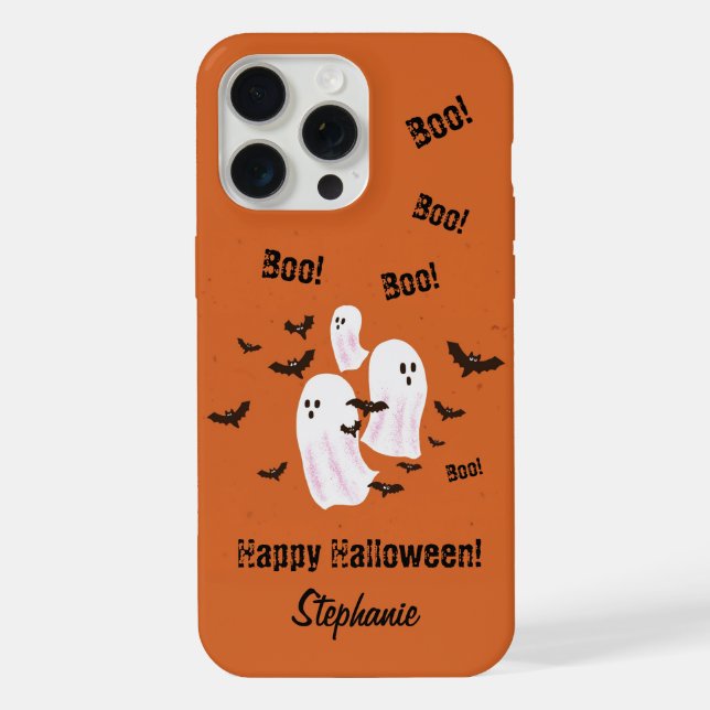 Funda Para iPhone Día de Brujas Fantasma Espeluznante (Reverso )