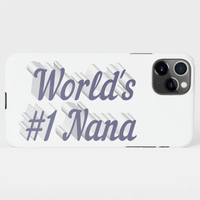 Funda Para iPhone Día de la Madre de texto gris de Nana (Reverso horizontal)
