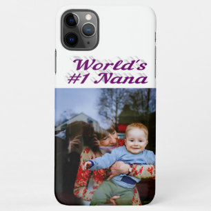 Funda Para iPhone 11Pro Max Día de la Madre de texto púrpura de la foto de Nan