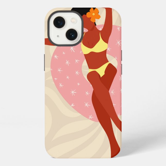 Funda Para iPhone Día de la piscina floja (Reverso )
