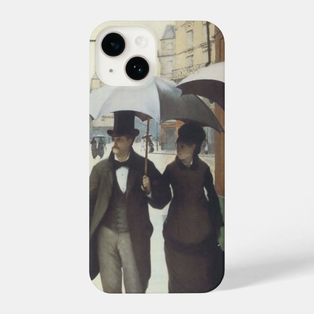 Funda Para iPhone Día de lluvias en las calles de París (Reverso )