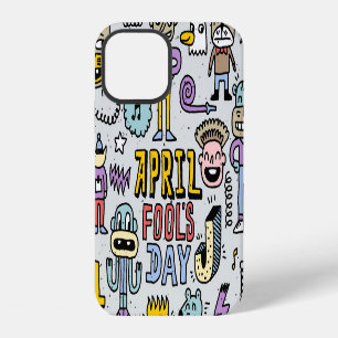 Funda Para iPhone 12 Día de los Inocentes: Conjunto de garabatos colori